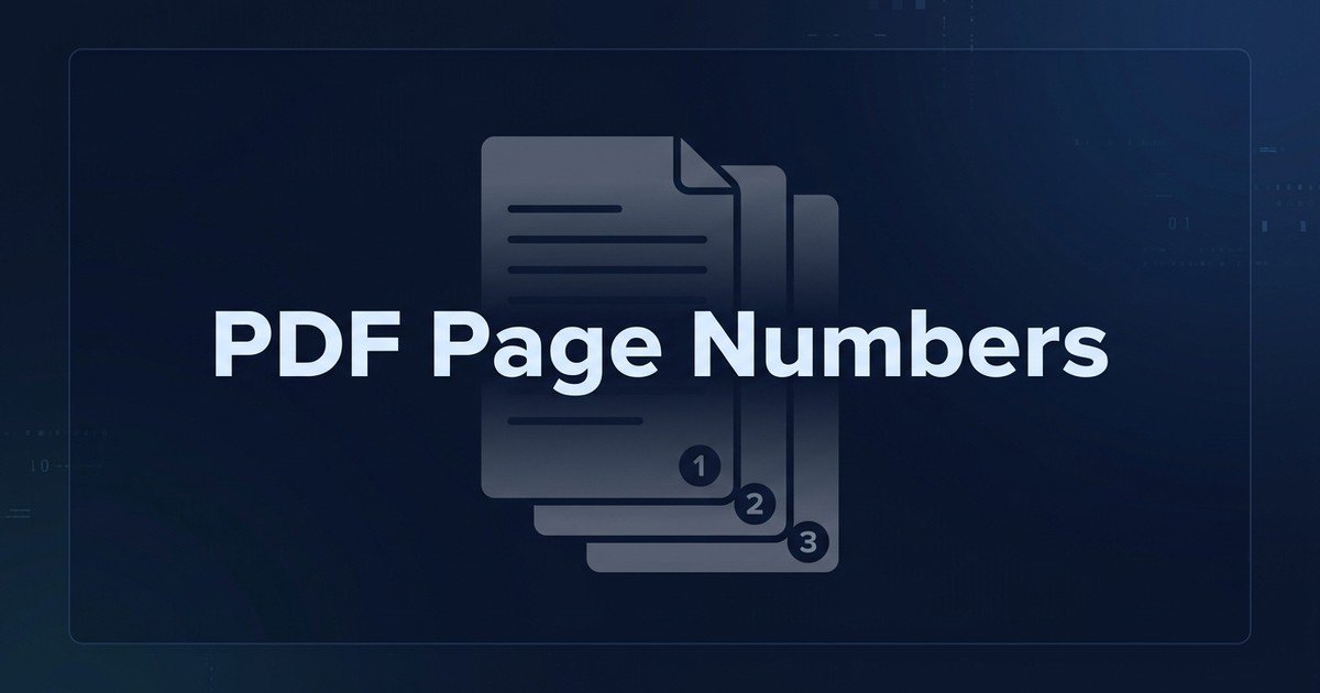 Add page numbers to PDF online guide — DCPIXEL