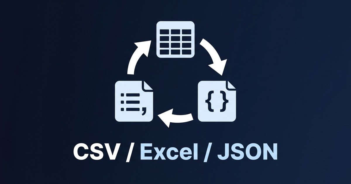 CSV to Excel to JSON converter online tool guide — DCPIXEL