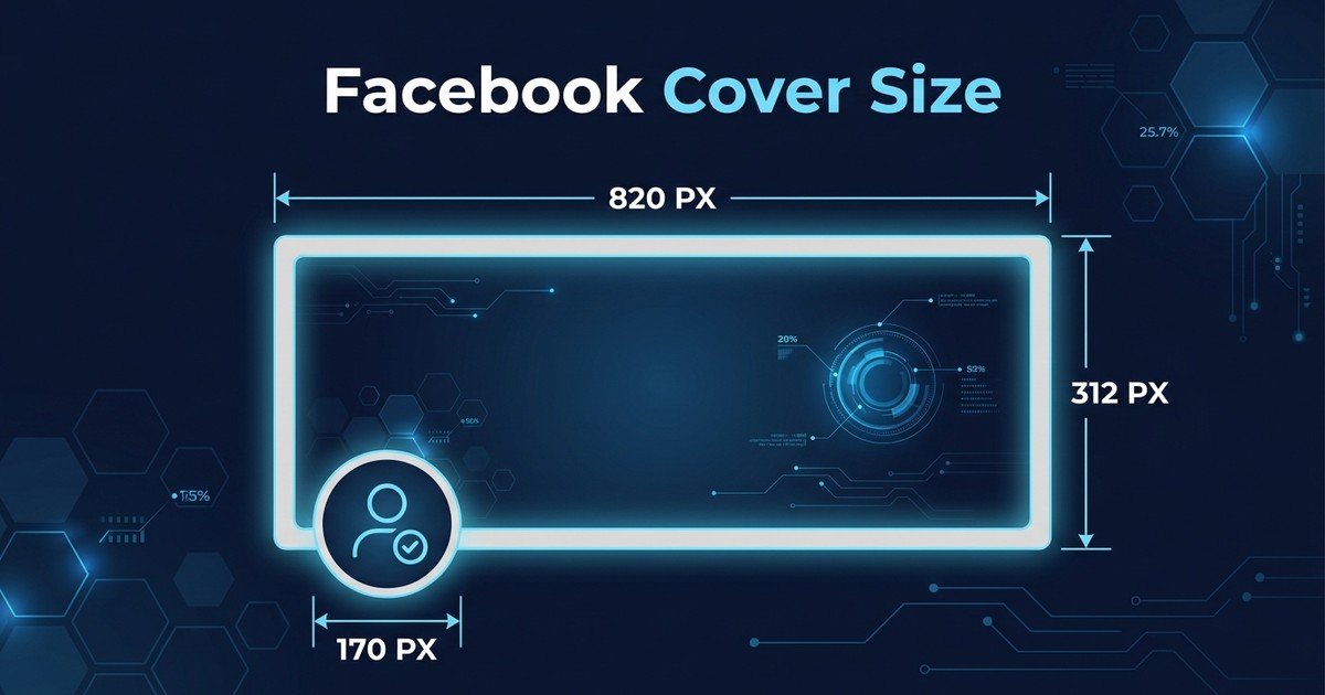 Facebook cover photo size 820x312 safe zone guide — DCPIXEL