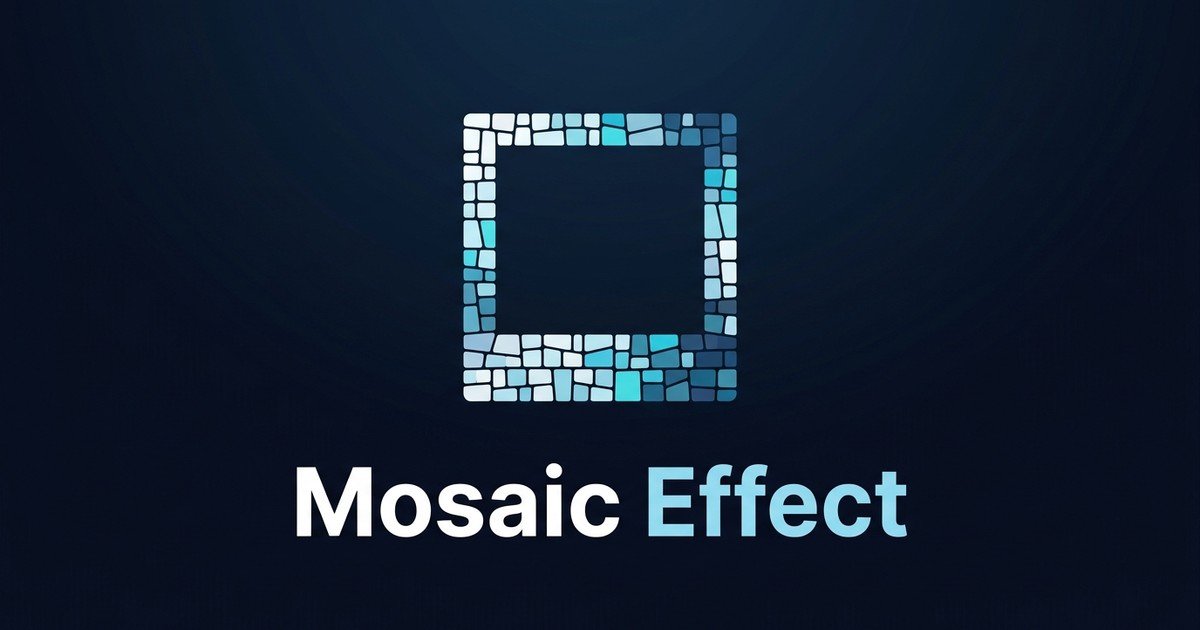 Mosaic pixelation filter online photo tool guide — DCPIXEL