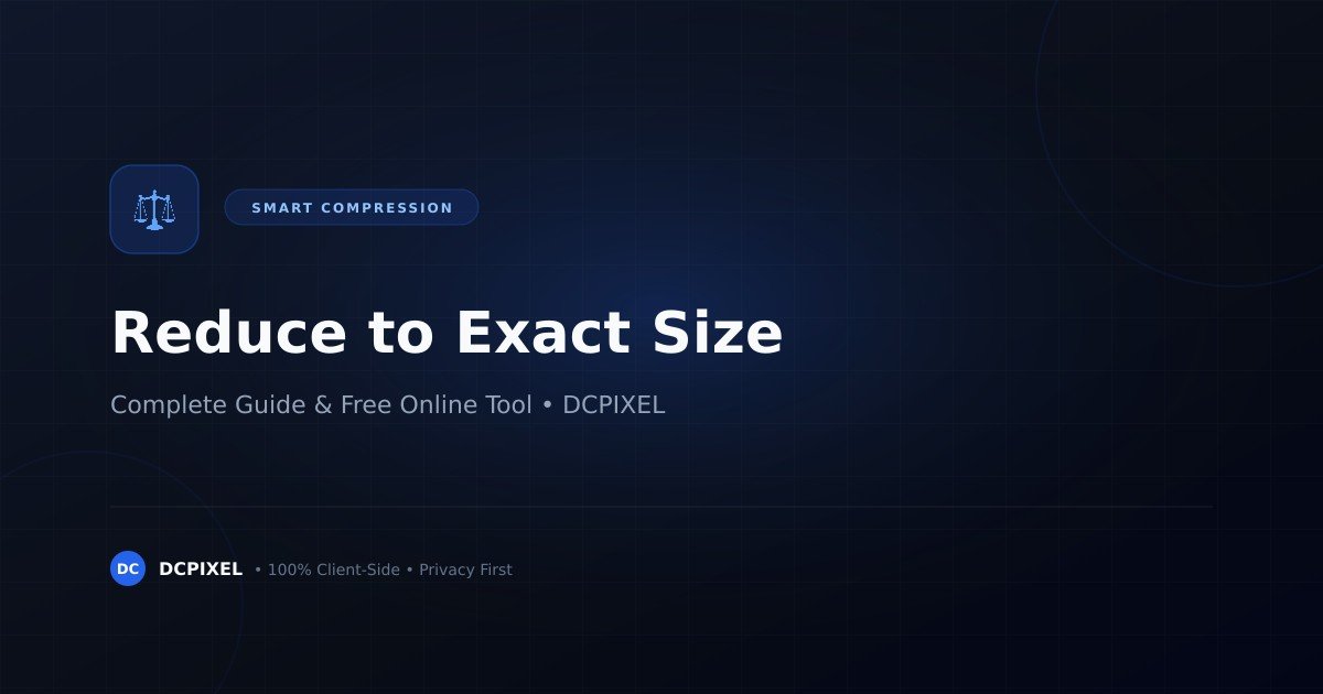 Reduce image to exact KB size online guide — DCPIXEL