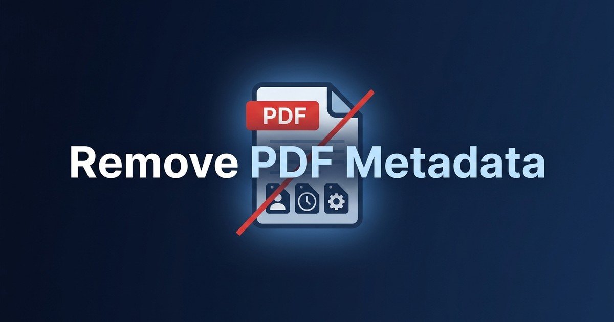 Remove hidden PDF metadata online tool guide — DCPIXEL